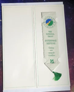 Cash's Silk BOOKMARK National Trust Silver Jubilee Enterprise Neptune 1990 Gift - Picture 1 of 7