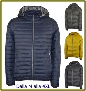 Piumino Uomo 100 Grammi Giubbotto Invernale Giacca Con Cappuccio Bomber slim fit - Foto 1 di 44