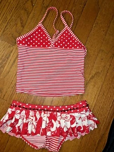 PAMPOLINA Red Polka Dot Tankini Bikini 2 Piece SO CUTE Swimsuit Size 6 ❤️tb11j14 - Picture 1 of 6