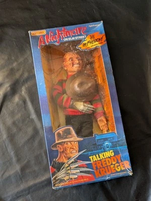1989 年 Freddy Krueger 会说话的人偶榆树街上的噩梦 18 英寸全新工作 — 第 1/4 张图片