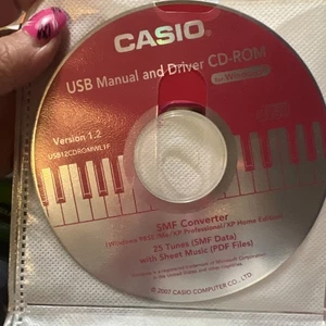 Casio USB Handbuch und Treiber CD-ROM Disk im Case Version 1.2 LK-90TV Keyboard - Bild 1 von 1