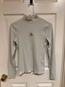 Pikeur COMPETITION RIB SHIRT SELECTION SZ 36 LONG SLEEVE RUFFLED NECK LT.GREEN - Picture 1 of 4