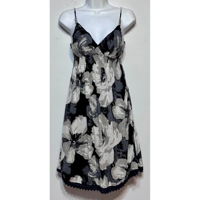 Y2K Coquette Floral Babydoll Mini Sundress Medium Grunge Fairycore Whimsigoth - Image 1 of 4