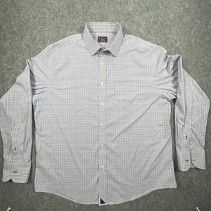 Men’s Large UNTUCKit Dalton Shirt Blue Pink Check Button Up Long Sleeve Casual - Picture 1 of 8
