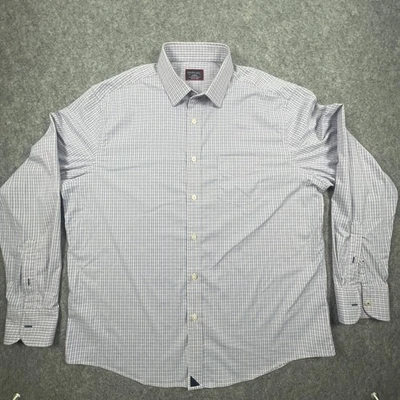 Men’s Large UNTUCKit Dalton Shirt Blue Pink Check Button Up Long Sleeve Casual - Image 1 of 4