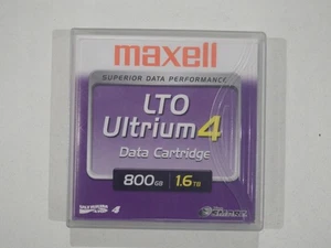 Cinta/cartucho de datos Maxell LTO-4/Ultrium-4 800 GB/1,6 TB LTOU4/800 NUEVO - Imagen 1 de 4