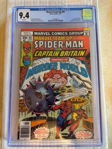 Marvel Team-Up #66 CGC 9.4 WT 1978 Spider-Man Captain Britain Byrne Claremont - Picture 1 of 3