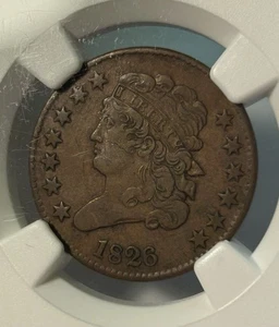 1826 Classic Head Half Cent - NGC VF30 BN Brown - Picture 1 of 4