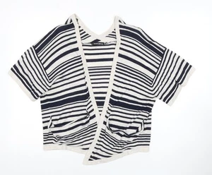Warehouse Women's Striped Open Front Cardigan Multicolour Size 12 - Picture 1 of 12