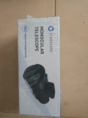 Starscope Monocular Telescope, 10 X Adjustable, Black New Sealed  - Image 1 of 4
