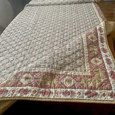 Edredón doble The Company Store Aztec Southwest bronceado puntada reversible 70x86L Foto 1 de 4