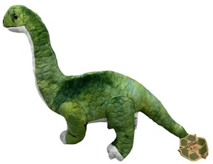 The Petting Zoo Dinosaur Plush Green Brontosaurus Green Stuffed Animal New Tag - Picture 1 of 12
