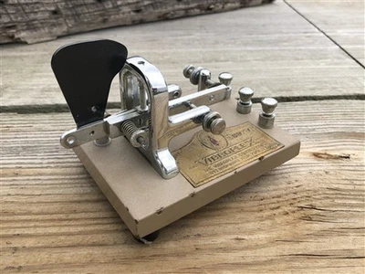 Telegraph Key, Morse Code, Vibrokeyer, Ham Radio, Iambic Paddles, Vibroplex, D - Image 1 of 4