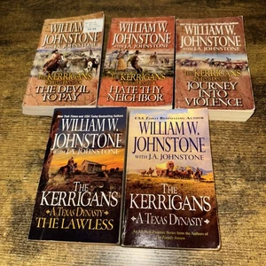 William W Johnstone The Kerrigans Series complete set w/all 5 paperback books - Picture 1 of 2