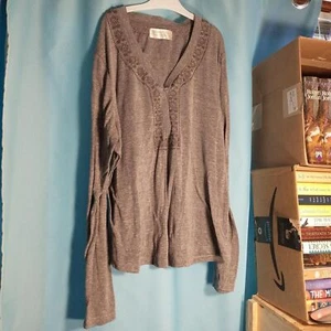 Shirt Damen grau und schwarz - Bild 1 von 2