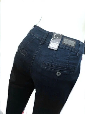 Women's Earl Jeans Mid Rise Trouser Jeans Medium Dark Wash Sizes 8P 10P NEW $54 - Image 1 of 4