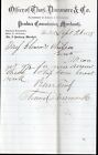 Vintage 1878 Thos Dinsmore & Co. Produce Hand Signed Letterhead - Boston Mass