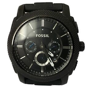 Fossil Herren Chronograph Uhr schwarz Silikonarmband - FS4487 Top Zustand
