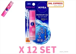 NIVEA WATER TYPE MOISTURE RICH LIP STICK FRUITY HONEY SCENT BALM JAPAN 3.5g X 12 - Picture 1 of 4