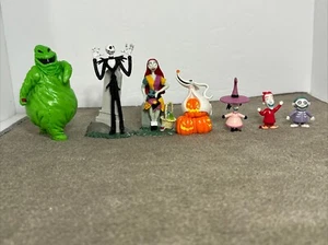 Nightmare before Christmas 7 Figuren Lot Spielzeug PVC Prüfstein Tortenaufleger - Bild 1 von 18