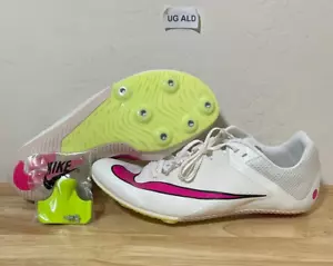 Nike Zoom Rival Sprint Pink/White Track & Field Spikes Sz Men's 9.5 DC8753-101 - Picture 1 of 9