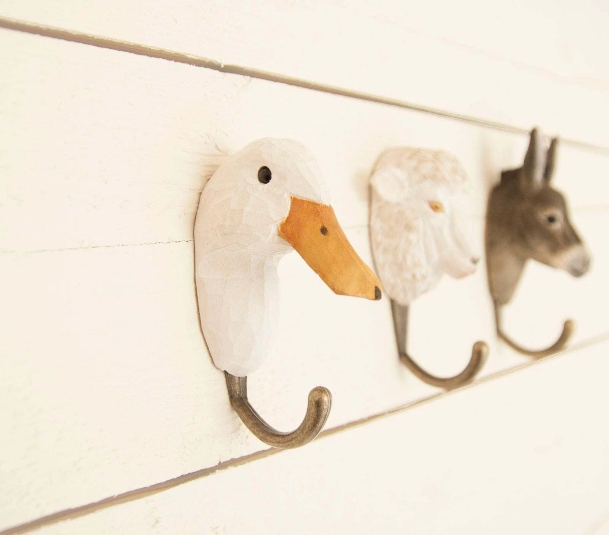 Wandgarderobe Mit Hundepfoten-Design – Rustikal, Weiß, Perfekt Für Schlüssel & Co.