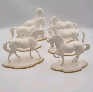 Franklin Mint Spanish Riding School Porcelain Horses – Set of 6 – Du Boulay - Picture 1 of 21
