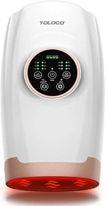 TOLOCO Masajeador de Manos Inalámbrico con Compresión de Calor y Aire Artritis Blanco - Imagen 1 de 11