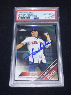 Jordan Spieth Signed 2016 Topps Chrome Refractor First Pitch PSA Slabbed Golf - Image 1 of 2