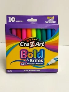 Cra-Z-Art NEW Bold & Brites Super Washable Markers 10 Markers New - Picture 1 of 3