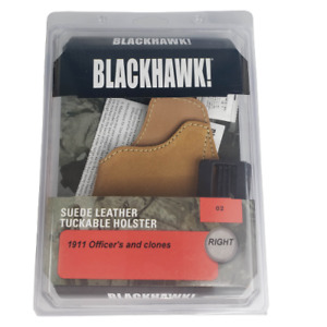 Blackhawk Suede Leather Tuckable Holster Colt 1911 Officers RH 421602BN-R NEW!