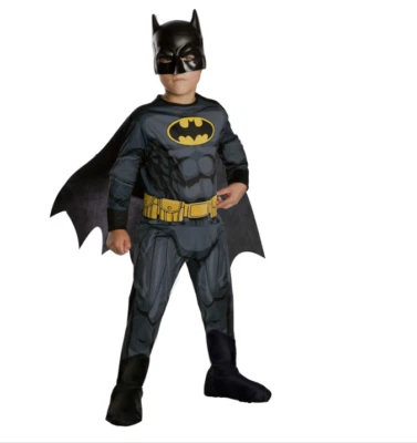 Disfraz Batman Niños Rubíes Grande 12-14 Nuevo en Paquete DC 702706 Jumpsiut Capa Máscara Foto 1 de 3