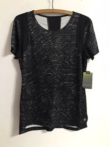 NWT Tek Gear DryTek Women's T-Shirt Stretch Short Sleeve Shirt Black Size S - Picture 1 of 7