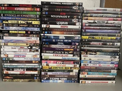 Lot of 80 Movie DVD Discs ~ Action Adventure Drama - Image 1 of 4