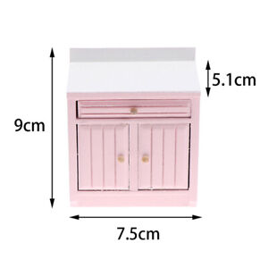 1:12 Dollhouse Miniature Corner Cabinet Wash Basin Cooking Bench Accessori Y2