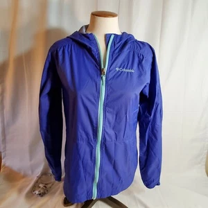 Columbia Youth Windbreaker Jacket con cappuccio cerniera intera (taglia large 14/16) - Foto 1 di 9