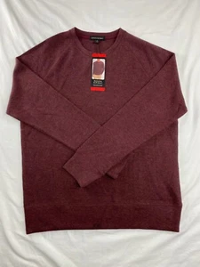 Suéter ligero Banana Republic para hombre cuello redondo rojo borgoña talla mediana nuevo con etiquetas - Imagen 1 de 6