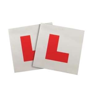 2 x FULL SIZE MAGNETIC LEARNER 'L' PLATES - EASY APPLICATION & REMOVAL -APPROVED - Picture 1 of 6