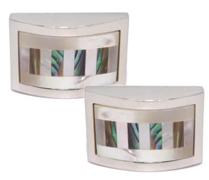 Abalone Shell & Mother of Pearl Stripe Mens Wedding Gift by CUFFLINKS DIRECT - Picture 1 of 12