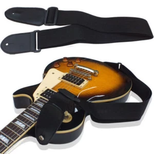 Correa de guitarra de nailon para guitarra eléctrica Western Guitar Strap E-Bass correa negra* - Imagen 1 de 10