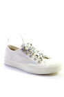 Christian Dior Womens Canvas Lace Up Low Top Tennis Sneakers White Size 40 10