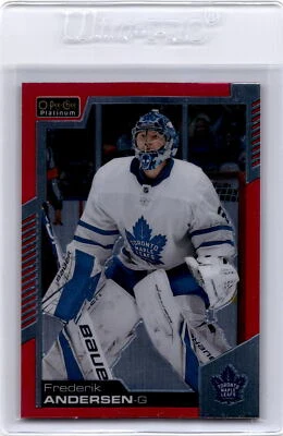 2020-21 O-Pee-Chee Platinum Matte Pink Frederik Andersen - Image 1 of 2