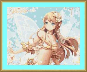 Anime Fairy Girl Cute Beautiful Cross Stitch Kit - Picture 1 of 2