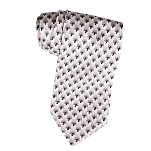 Bergamo New York Geometric Silk Tie Mens Designer Business Formal Necktie - Picture 1 of 6