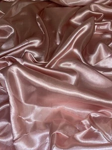 1 mtr dusty pink lining dress satin fabric..58” wide (147cm)001180 bridal,crafts - Picture 1 of 7