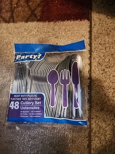 Combo posate plastica ARGENTO (cucchiai, forchette e coltelli) 48 pezzi RAIDER Party - Foto 1 di 2