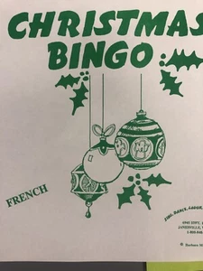 Bingo Game Kits Teacher's Discovery English  French Christmas - Imagen 1 de 4