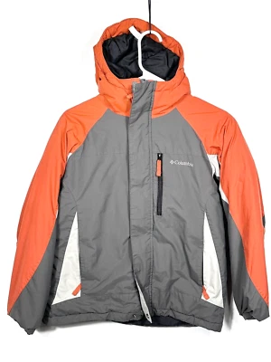 Columbia Niños Chaqueta Naranja/Gris Talla 14/16 8 Nylon Abrigo Ligero Niños Foto 1 de 4