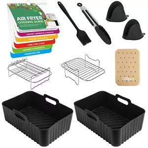 Air Fryer Accessories Pack Silicone Air Fryer Liners for Ninja DZ201 DZ401 10PCS - Picture 1 of 8
