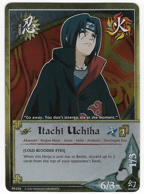 Naruto CCG - Itachi Uchiha [Cold-Blooded Eyes] PR 036 Promo - Image 1 of 2